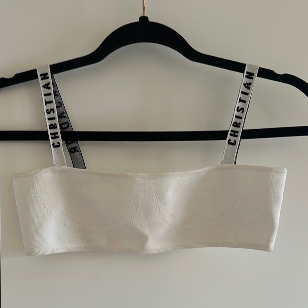 Dior White Bralette Top